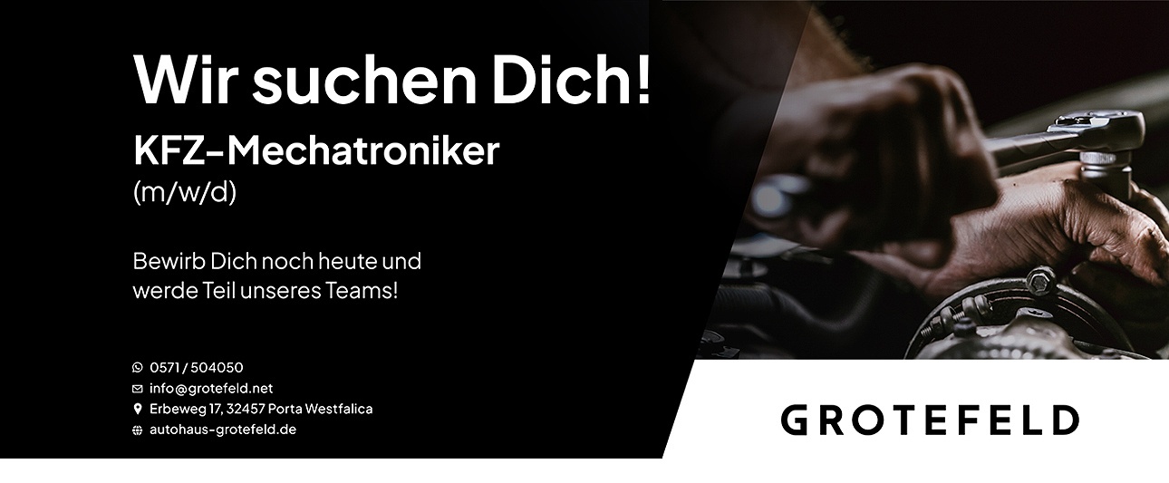 Stellenanzeige für einen Kfz-Mechatroniker